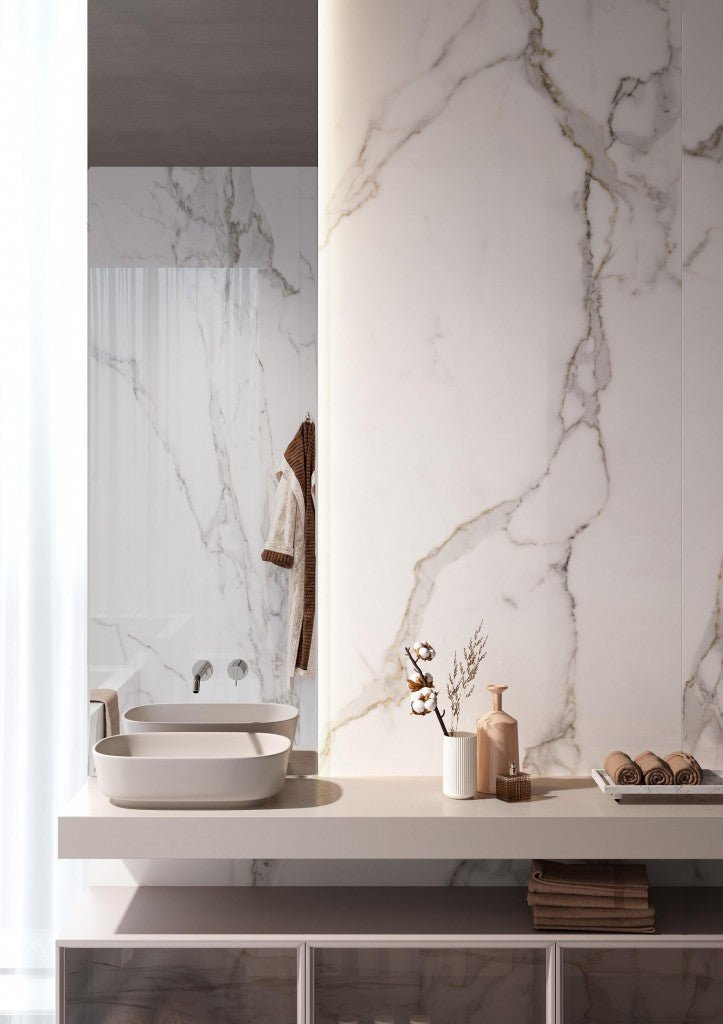Lavish CO11 Calacatta Oro Porcelain Floor and Wall Tile 600x1200x10mm - FMV TILES & BATHROOMS