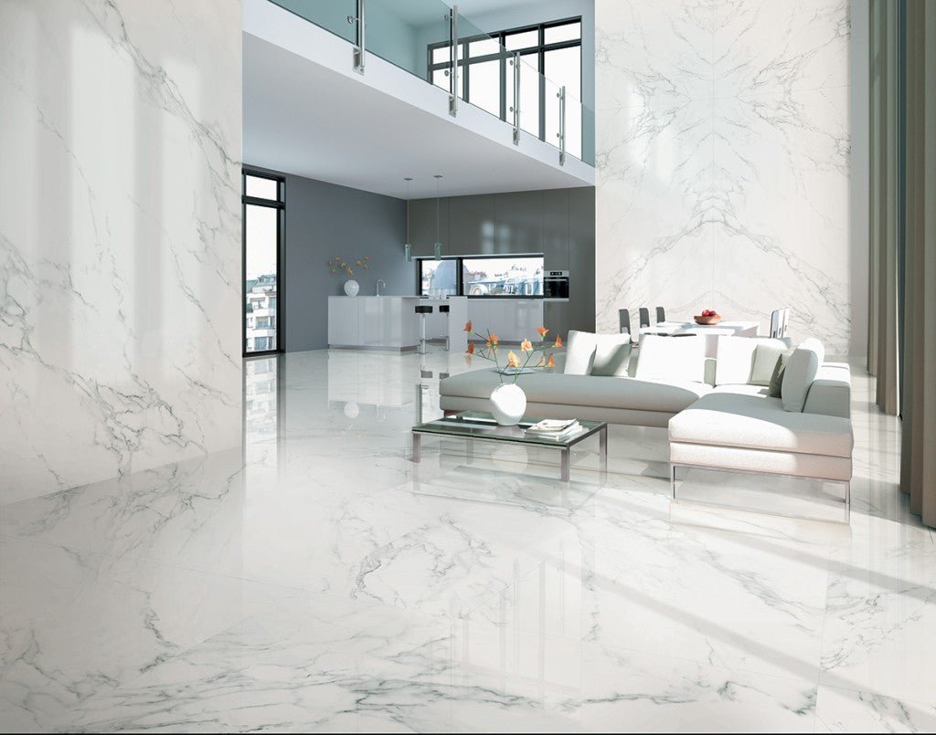 Lavish SM6 Statuario Porcelain Floor and Wall Tile 600x1200x10mm - FMV TILES & BATHROOMS