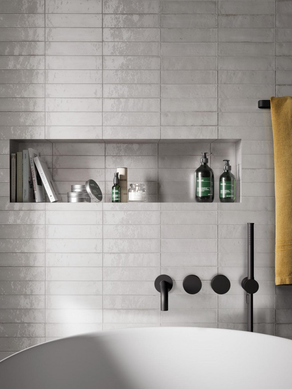 Lume Gloss Porcelain Wall and Floor Tile (Various Colours) 240x60mm - FMV TILES & BATHROOMS