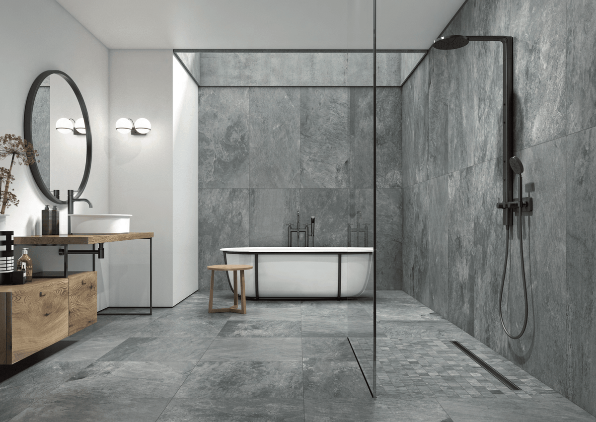 Modern Slate Porcelain Wall & Floor Tiles Various Sizes & Colours - FMV TILES & BATHROOMS
