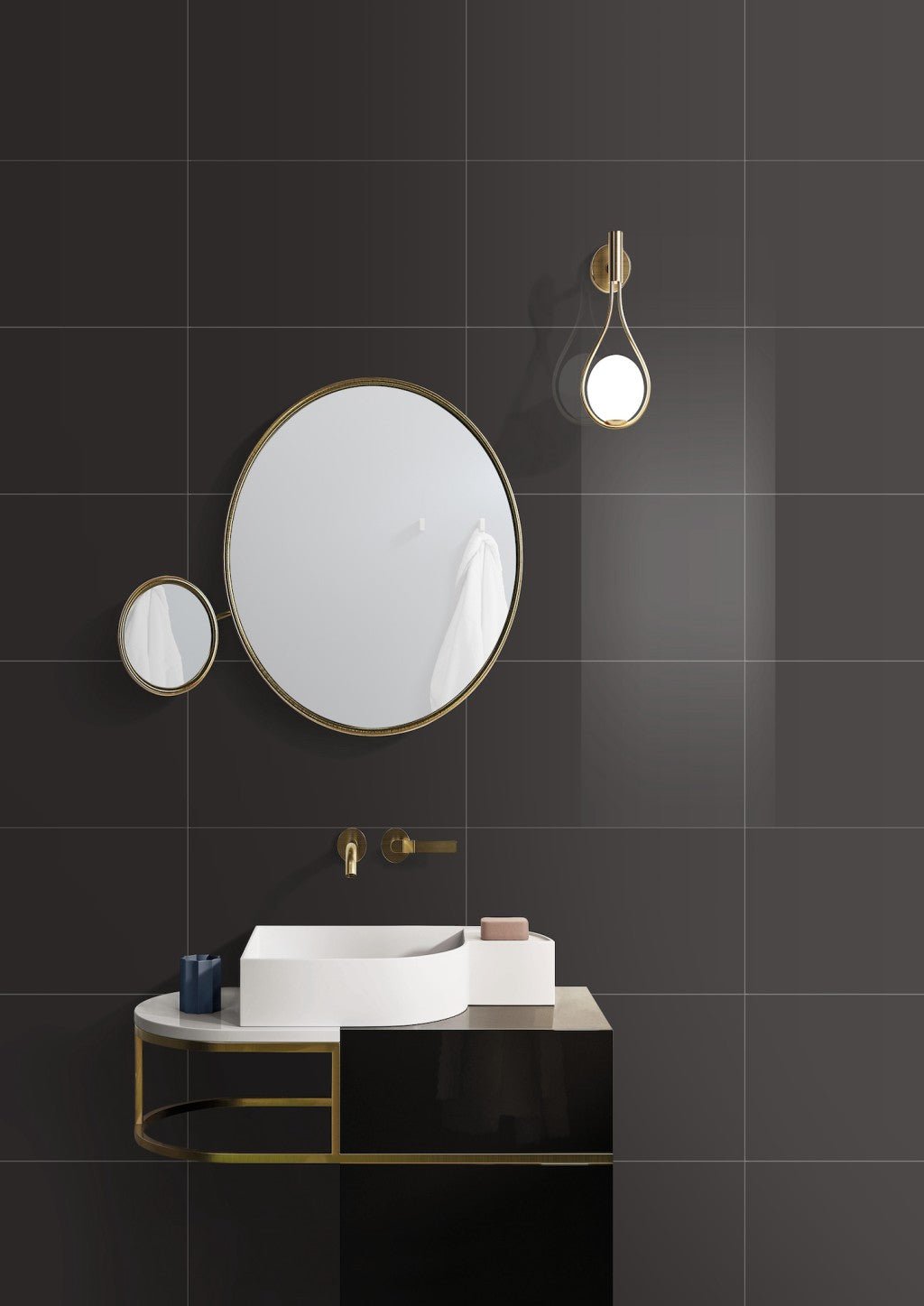 Mystic Porcelain Wall & Floor Tiles Black & White Colours 600×600x10mm - FMV TILES & BATHROOMS