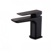 Noir Matt Black D Series Mini Monobloc Basin Mixer with Clicker Waste - FMV TILES & BATHROOMS