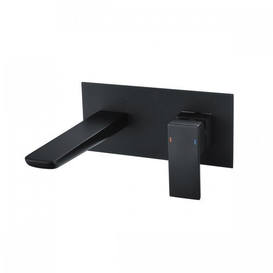 Noir Matt Black D Series Wall Mounted Basin Mixer - FMV TILES & BATHROOMS