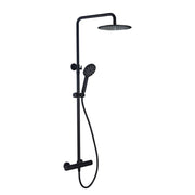 Noir Matt Black V Series Cool Touch Thermostatic Shower Mixer, Round Head - FMV TILES & BATHROOMS