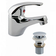 Nova Solo Monobloc Basin Mixer with Clicker Waste - FMV TILES & BATHROOMS