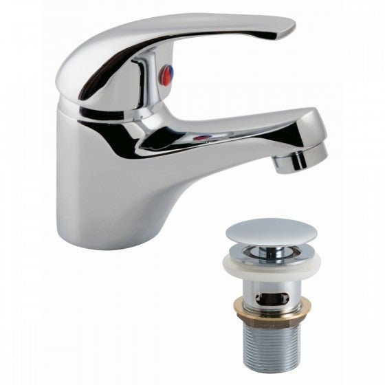 Nova Solo Monobloc Basin Mixer with Clicker Waste - FMV TILES & BATHROOMS