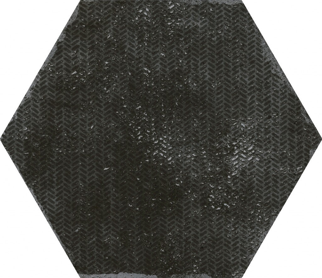 Organic Hexagon Decorated Porcelain Floor and Wall Tile 230x270mm - FMV TILES & BATHROOMS