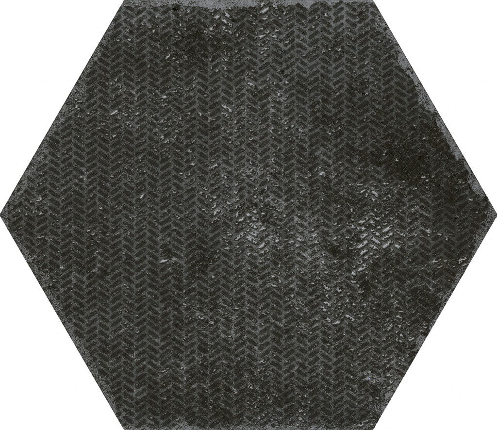 Organic Hexagon Decorated Porcelain Floor and Wall Tile 230x270mm - FMV TILES & BATHROOMS