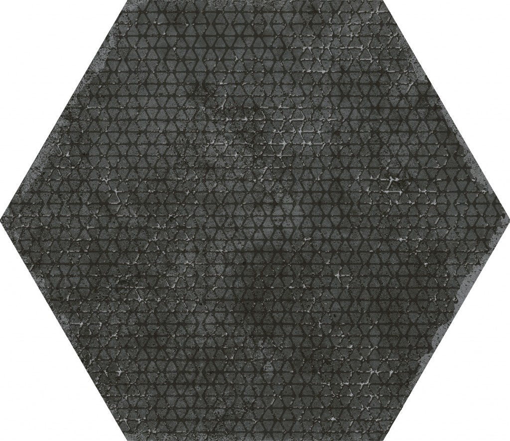 Organic Hexagon Decorated Porcelain Floor and Wall Tile 230x270mm - FMV TILES & BATHROOMS