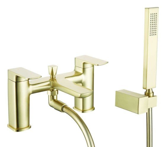 Osborne Brushed Brass Deck Mounted Bath Shower Mixer - FMV TILES & BATHROOMS