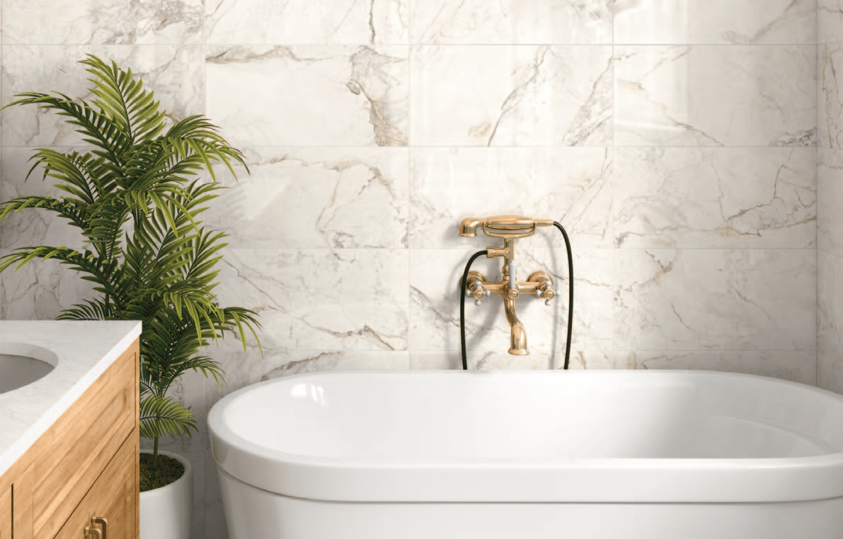 Oslo White Ceramic Wall Tiles Various Sizes - FMV TILES & BATHROOMS