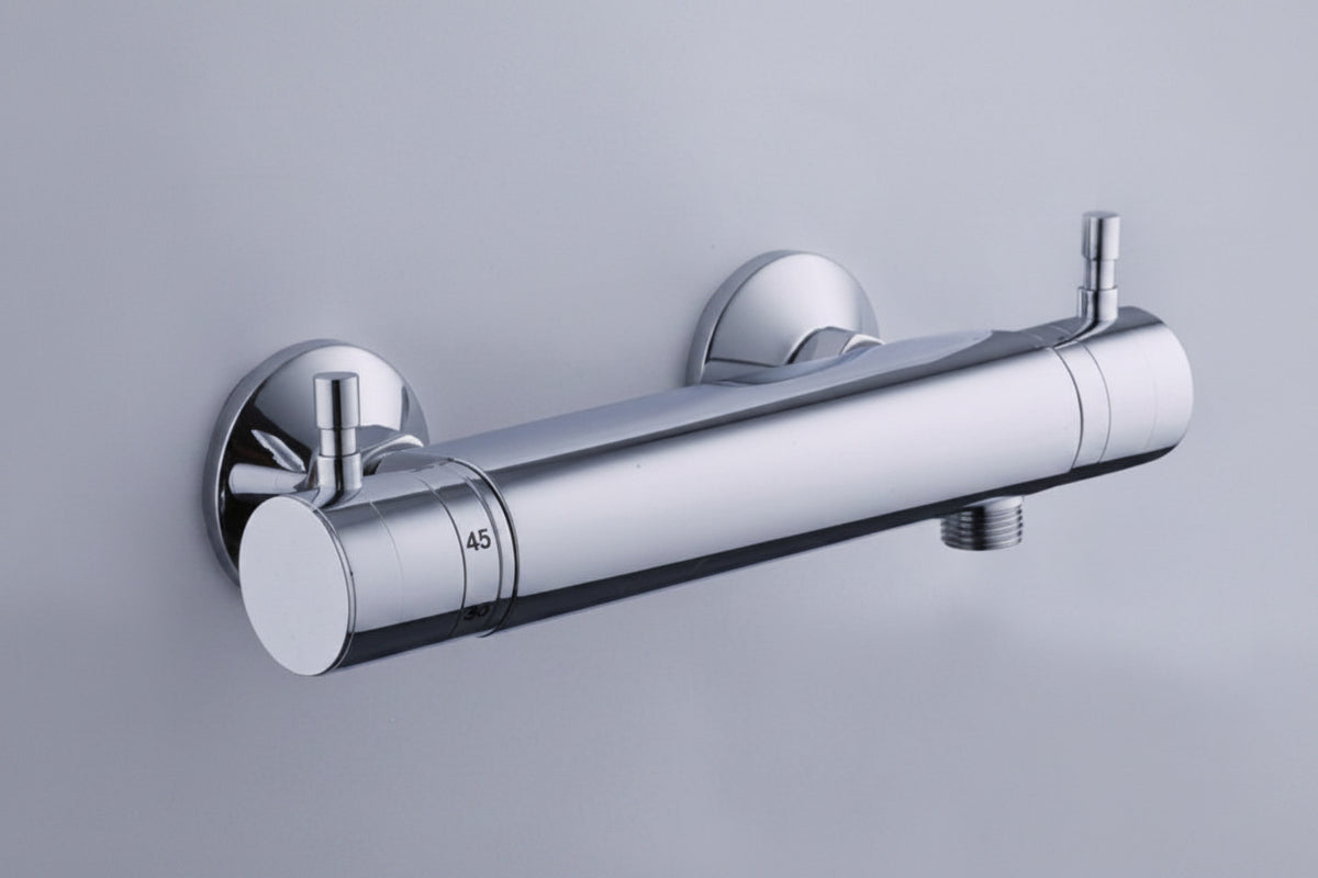 Quadro Cool Touch Thermostatic Shower Bar Mixer - FMV TILES & BATHROOMS