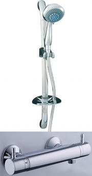 Quadro Cool Touch Thermostatic Shower with Essence Shower Kit - FMV TILES & BATHROOMS