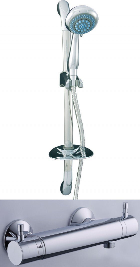 Quadro Cool Touch Thermostatic Shower with Essence Shower Kit - FMV TILES & BATHROOMS