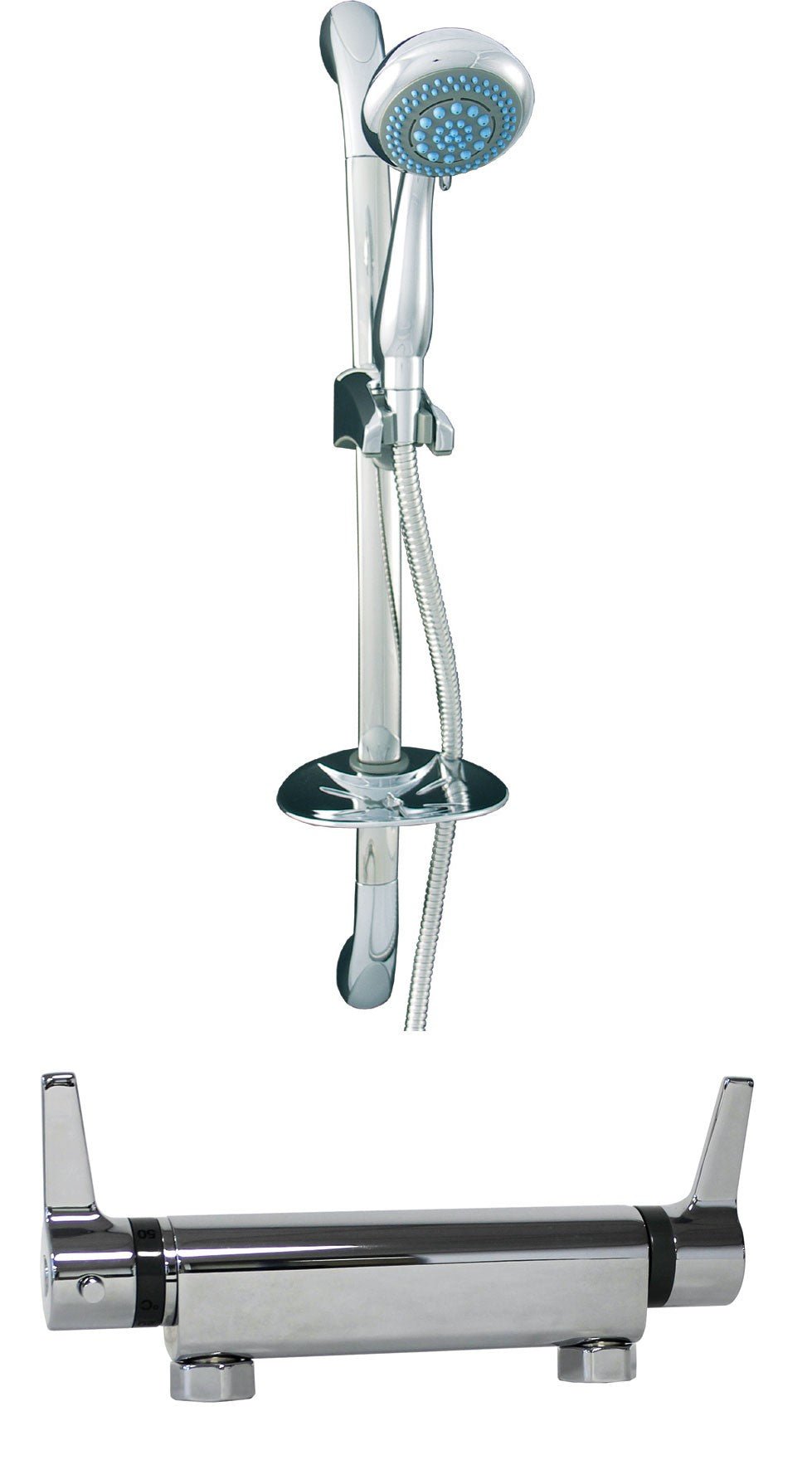 Quadro Long Lever Thermostatic Shower with Essence Shower Kit - FMV TILES & BATHROOMS