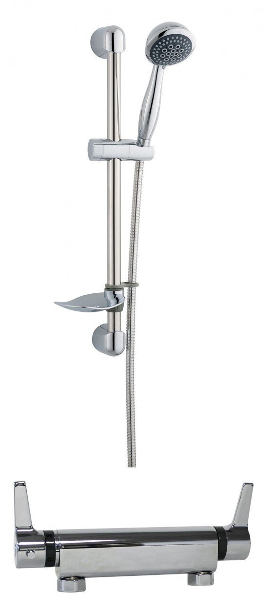 Quadro Long Lever Thermostatic Shower with Silhouette Shower Kit - FMV TILES & BATHROOMS