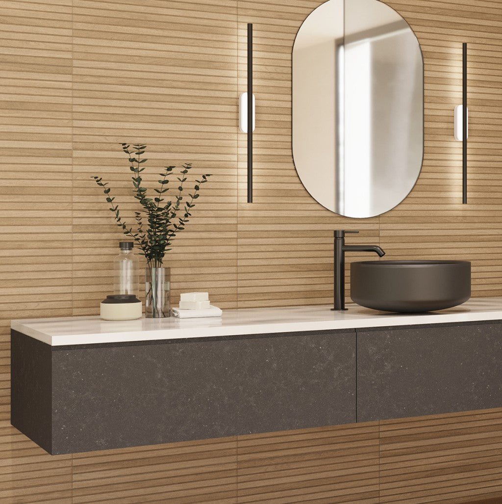 Tokyo Slatwood Ceramic Wall Tile 310x610mm - FMV TILES & BATHROOMS